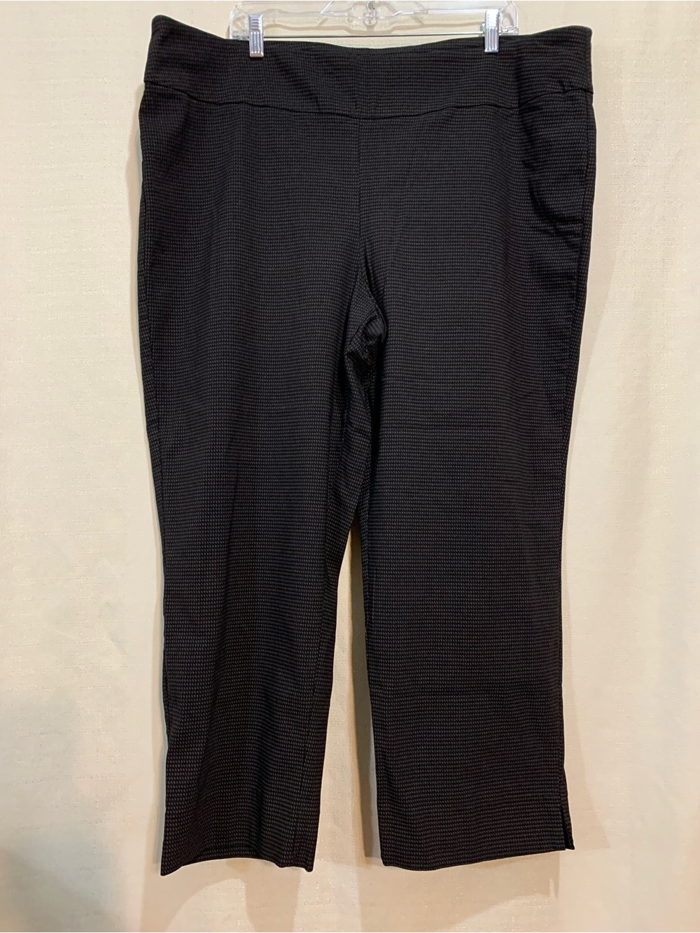 Zac & Rachel Black Textured Pull-On Casual Pants a2/56